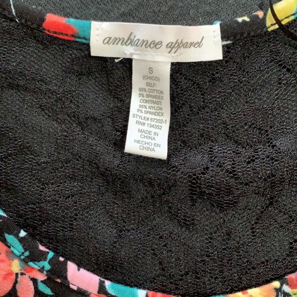 Ambiance Apparel Floral Crop Top - Picture 3 of 3